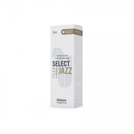 Organic Select Jazz Filed Трости для саксофона баритон, размер 3H, 5шт, D'Addario, ORSF05BSX3H