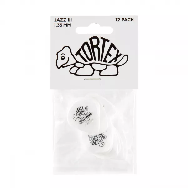 Tortex White Jazz III Медиаторы 12шт, толщина 1,35мм, Dunlop, 478P1.35  рис.2 