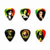 Bob Marley Rasta Медиаторы 6шт, средние, в коробочке, Dunlop, BOB-PT01M