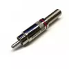 Разъем на кабель RCA male, красное кольцо, SHNOOR, SRCM-Seco-R