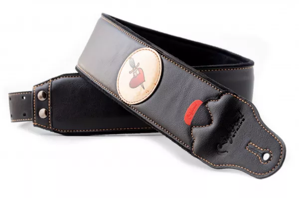 Groove Old School Heart Ремень для гитары, текстиль/синтетика, RightOn Straps, 8419612002388  рис.2 