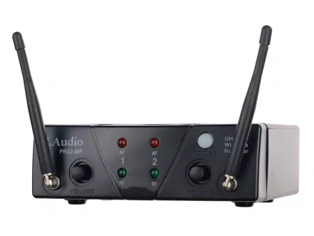 Двухканальная радиосистема с ручным передатчиком и петличкой, LAudio, PRO2-MP