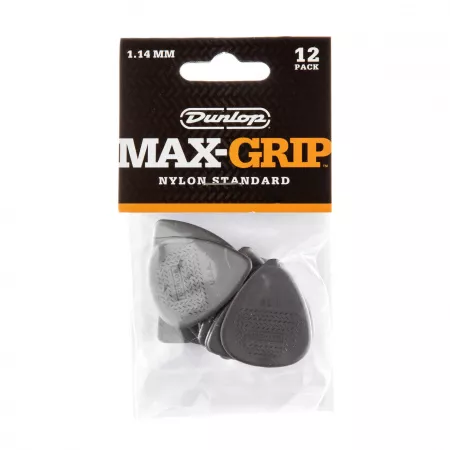 Max-Grip Nylon Standard Медиаторы 12шт, толщина 1,14мм, Dunlop, 449P1.14