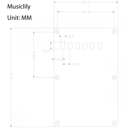Задняя крышка для Squier, 4 слоя, цвет белый перламутр, Musiclily, M553