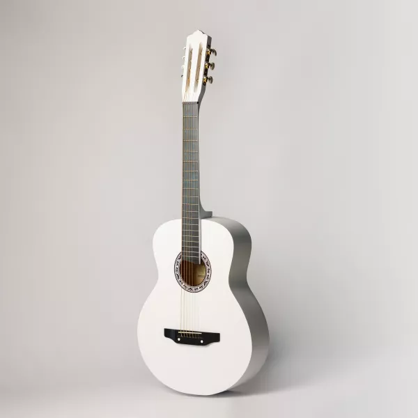 Акустическая гитара, 7-струнная, белая, АККОРД, ACD-40-A-54-WH  рис.2 