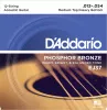 EJ37 Phosphor Bronze Комплект струн для 12-струнной гитары, ф/бр, M.Top/H.Bottom, 12-54, D'Addario