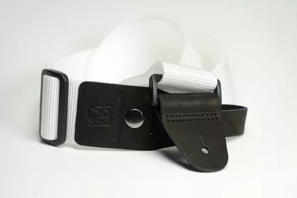 Ремень для гитары, нейлоновый, белый, Mamba straps, MB5072-067  рис.2 