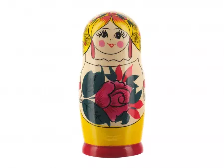 Матрешка традиционная 5 кукольная "Сударушка", Хохлома, LHM10108