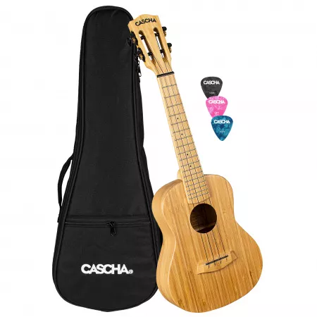 Bamboo Series Укулеле концертный, с чехлом, цвет натуральный, Cascha, HH-2313