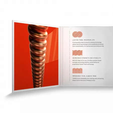 XS Комплект струн для акустической гитары, фосфорная бронза, 10-47, D'Addario, XSAPB1047