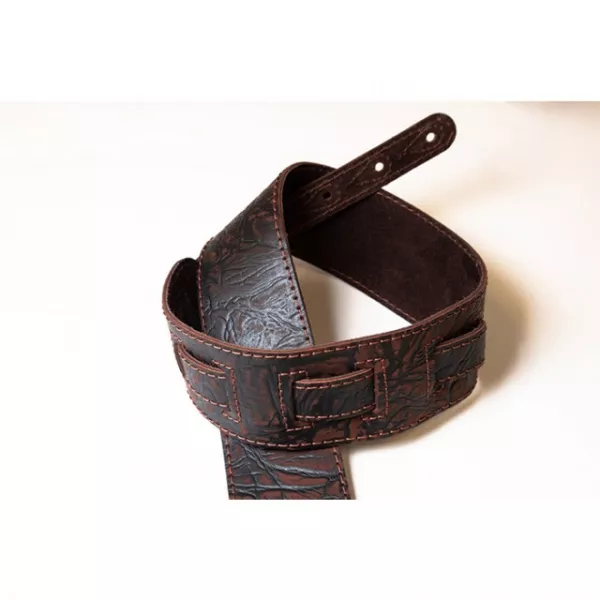 Leather Tigina Ремень для гитары, кожаный, корица, Fidel, FL8002LT  рис.2 