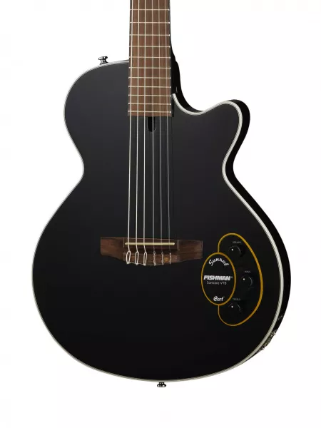 Sunset Series Электрогитара, нейлоновые струны, черная, с чехлом, Cort, Sunset-Nylectric-BK-WBAG  рис.2 