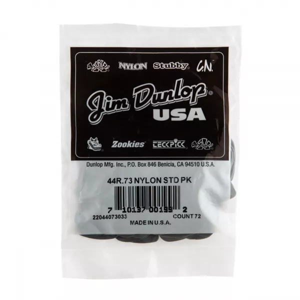 Nylon Standard Медиаторы 72шт, толщина 0,73мм, Dunlop, 44R.73  рис.2 