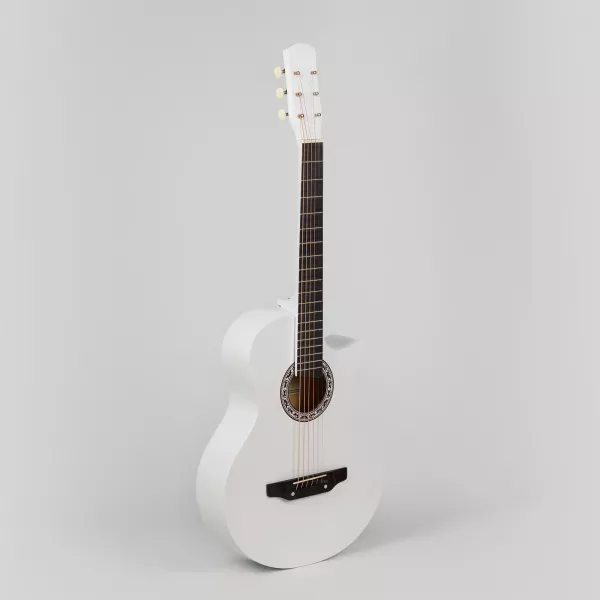 Акустическая гитара, с вырезом, белая, АККОРД, ACD-40A-3-WH  рис.2 