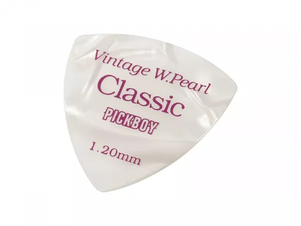 Celluloid Vintage Classic White Pearl Медиаторы 50шт, толщина 1.20мм, Pickboy, GP-24/120  рис.2 