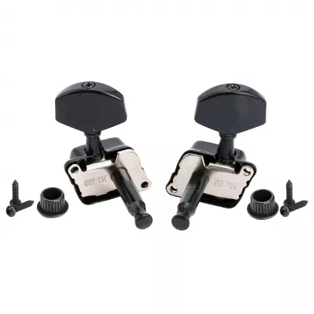 Колки для гитары 3+3, черные, Musiclily, MX1351BK-3MX1352BK-3