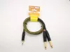 Кабель аудио 3.5-2х6.3мм, 1.25м, в оплетке, ZZcable, G46-3,5-2J-0125-Z