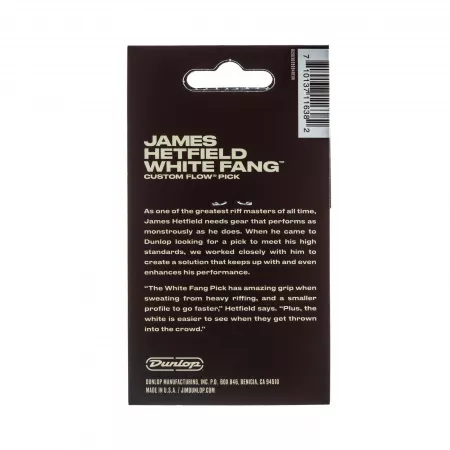 White Fang Медиаторы 6шт, толщина 1.0мм, Dunlop, PH122P1.0