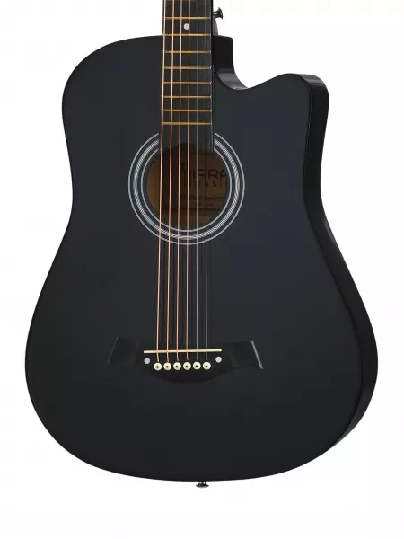 Акустическая гитара, с вырезом, черная, с аксессуарами, Mirra, MAG-38CKIT-BLK  рис.2 