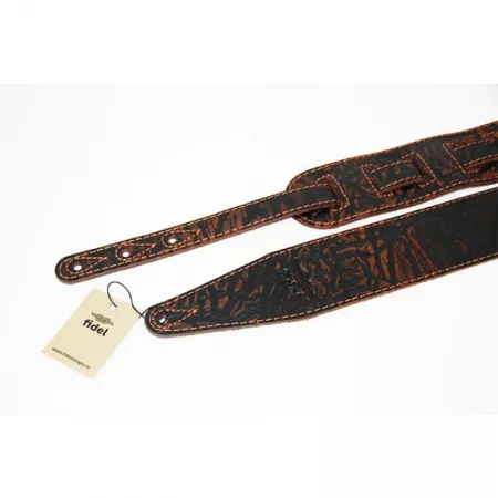 Leather Tigina Ремень для гитары, кожаный, Гранд каньон, Fidel, FL8008LT