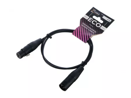 Кабель микрофонный 1м, ZZcable, E14-XLR-M-F-0100-0