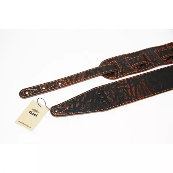 Leather Tigina Ремень для гитары, кожаный, Гранд каньон, Fidel, FL8008LT  рис.2 