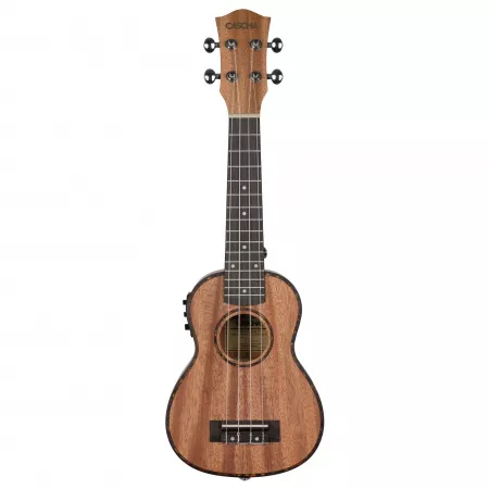 Mahogany Series Укулеле сопрано со звукоснимателем, с чехлом, цвет натуральный, Cascha, HH-2026E