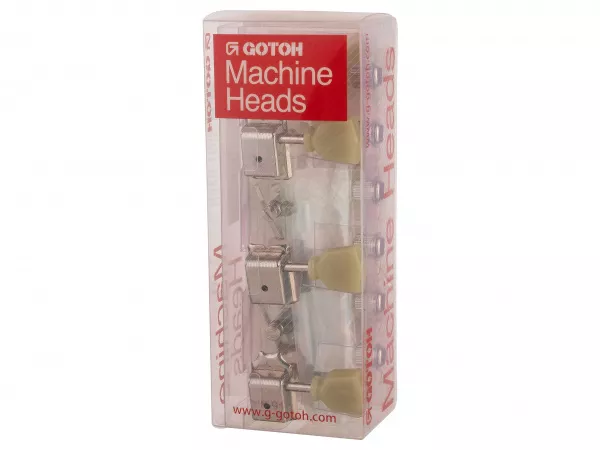 Колки для гитары 6л, локовые, никель, Gotoh, SD91-HAPM-SL-N-L6  рис.2 