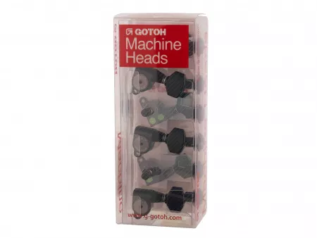 Колки для гитары 6л, локовые, черные, Gotoh, SG360-HAPM-07-B-L6
