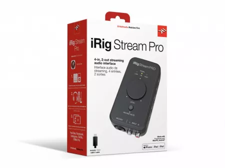 iRig Stream Pro Интерфейс для стрима iOS/Android/Mac/Win, 24-бит/96 кГц,IK Multimedia, IRIG-STREAMPRO
