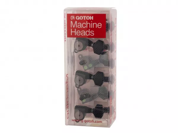Колки для гитары 6л, локовые, черные, Gotoh, SG360-HAPM-07-B-L6  рис.2 