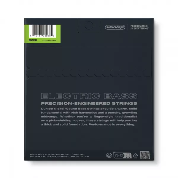 Комплект струн для бас-гитары, никелированные, Heavy, 50-110, Dunlop, DBN50110  рис.2 