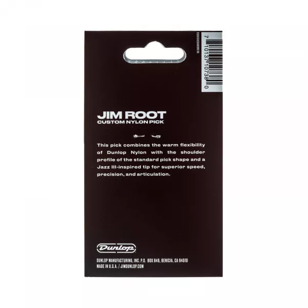 Jim Root Nylon Медиаторы, 6шт, толщина 1.38мм, Dunlop, 447PJR1.38  рис.2 