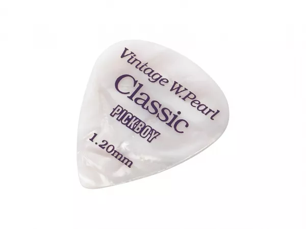 Celluloid Vintage Classic White Pearl Медиаторы 50шт, толщина 1.20мм, Pickboy, GP-14/120  рис.2 