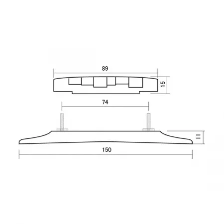 F-2803 Бридж для арктоп гитары, Hosco