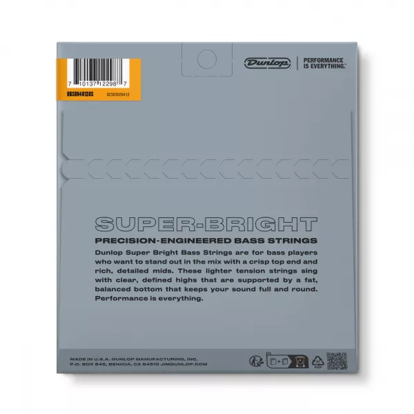 Super Bright Комплект струн для 5-стрбас-гитары, никелир, Short Scale, 40-120, Dunlop, DBSBN40120S  рис.2 