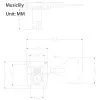 Колки для бас-гитары, 2+2, хром, Musiclily, M180-2M446-2