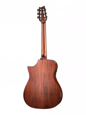 Frank Gambale Luxe Series Классическая гитара со звукоснимателем, с чехлом, Cort, LUXE-NYLON-WCASE-BR