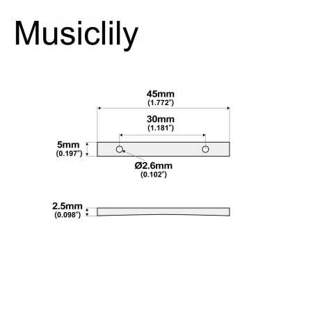 Ретейнер для гитары, хром, 2 шт, Musiclily, MX2927CR