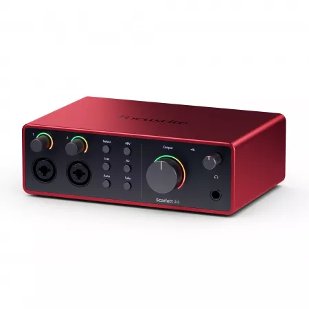 Звуковая карта USB, 24 бит/192 кГц, 4 входа-4 выхода, Focusrite, Scarlett-4i4-4th-gen