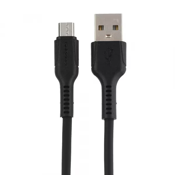 Кабель GP21M USB (m)-microUSB (m) 2.4A силикон черный, GoPower, 00-00028366  рис.2 