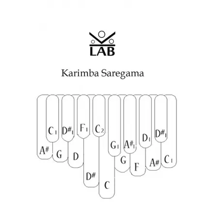 KL-A-K17BS-N Калимба каримба 17, Saregama, синяя, Kalimba LAB