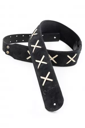 Legend D.G. Black Ремень для гитары, кожаный, черный, RightOn Straps, 8419612000070