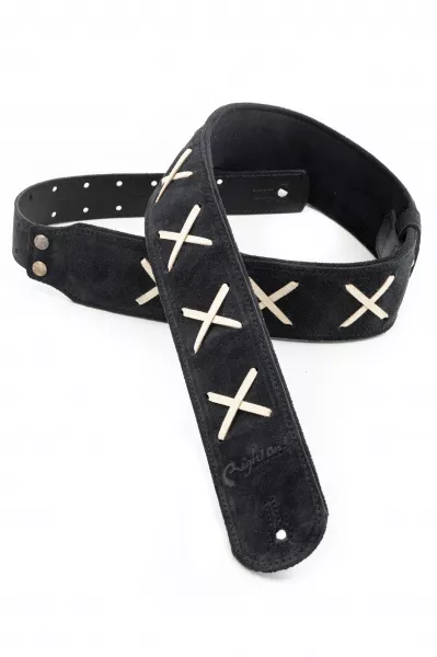 Legend D.G. Black Ремень для гитары, кожаный, черный, RightOn Straps, 8419612000070  рис.2 