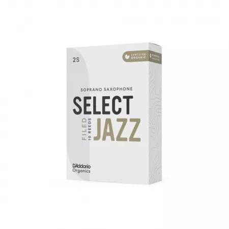Organic Select Jazz Filed Трости для саксофона сопрано, размер 2S, 10шт, D'Addario, ORSF10SSX2S