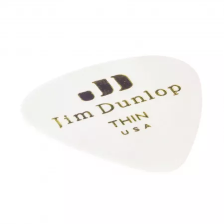 Genuine Celluloid Медиаторы, 12шт, тонкие, белые, Dunlop, 483P01TH