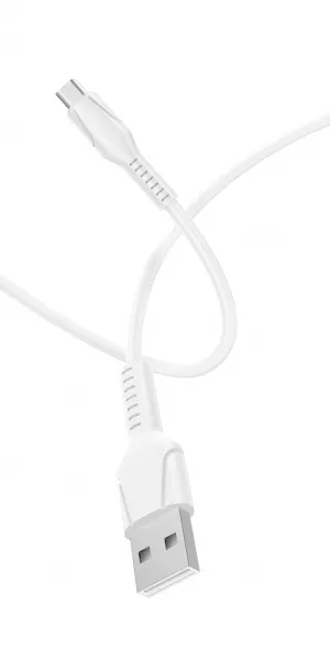 Кабель GP21M USB (m)-microUSB (m) 2.4A силикон белый, GoPower, 00-00028364  рис.2 