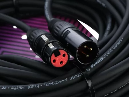 Кабель микрофонный 15м, ZZcable, E1-XLR-M-F-1500-0