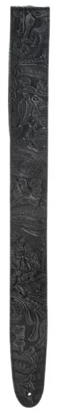 25LE00 Embossed Кожаный ремень для гитары, черный, Planet Waves
