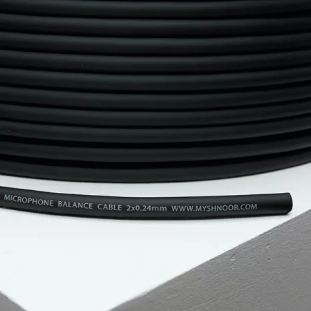 224BLK-ECO-100m Кабель микрофонный симметричный, 2x0.12мм, d6, 100м, SHNOOR